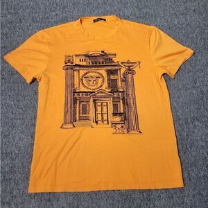 AuthenticVersace Medusa Crewneck Black Embroiderd Logo Men's Size M Orange Rare